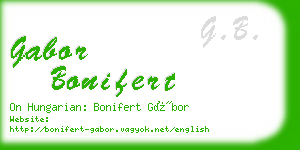 gabor bonifert business card